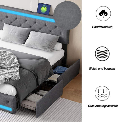 TruComfort Luminara Smart RGB LED Bed